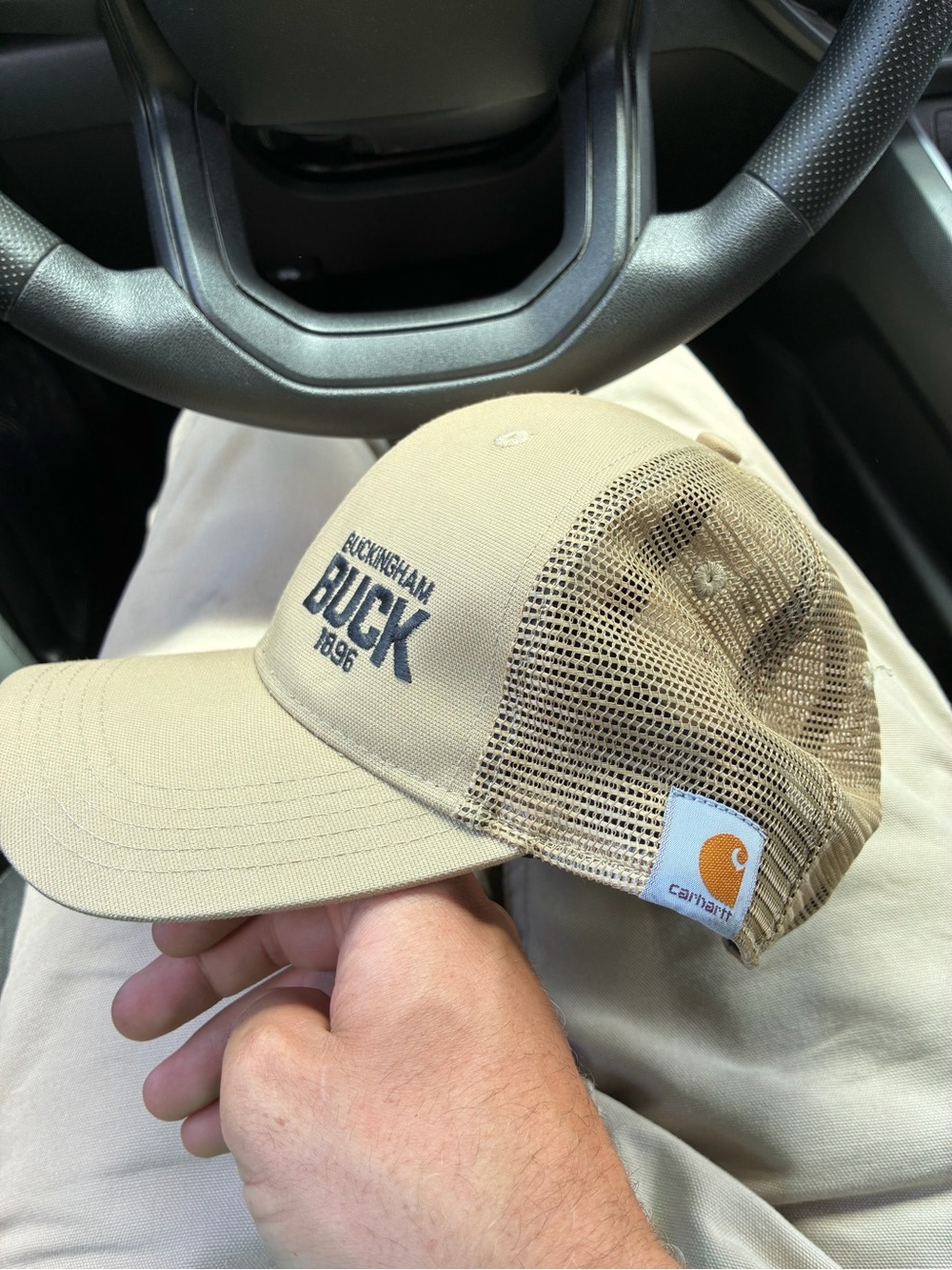 Carhartt Khaki Mesh Back 'Buck 1896' Trucker Hat
